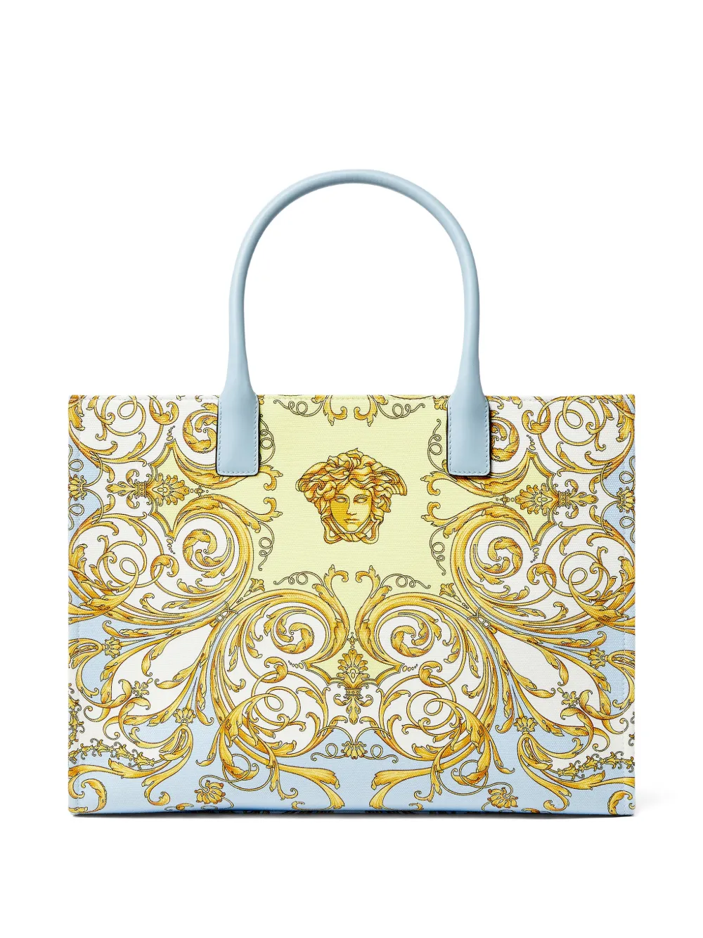 Сумка-тоут с принтом Medusa Barocco Versace, синий — фото 3
