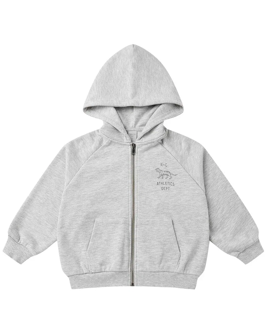 Детское худи на молнии с принтом Rylee & Cru Zip Raglan Hoodie Rylee + Cru, серый