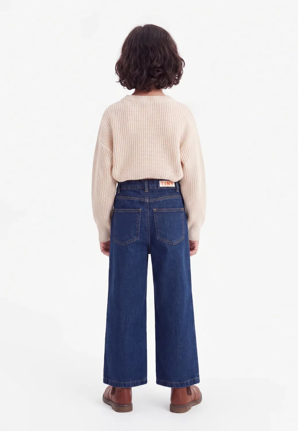 Брюки-«Грибочки» - джинсы прямого кроя Tinycottons, Denim Dark Wash — фото 2
