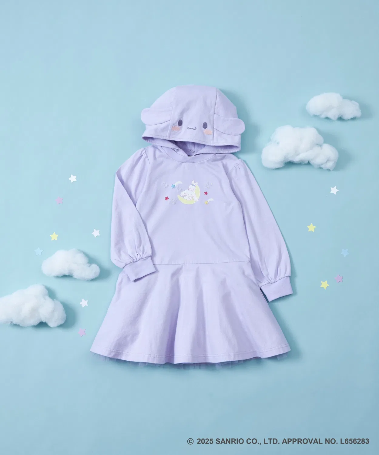 Детское платье с капюшоном хлопковое Cinnamoroll KP, Lavender