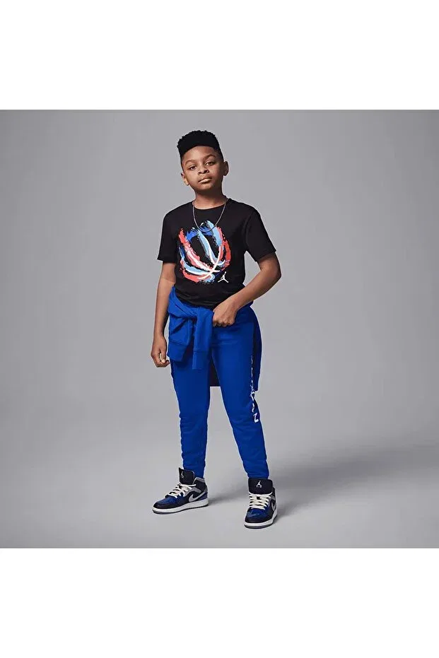 Детская футболка для девочек хлопковая Jordan JDB Bball Fire SS Tee Nike, 023 — фото 3