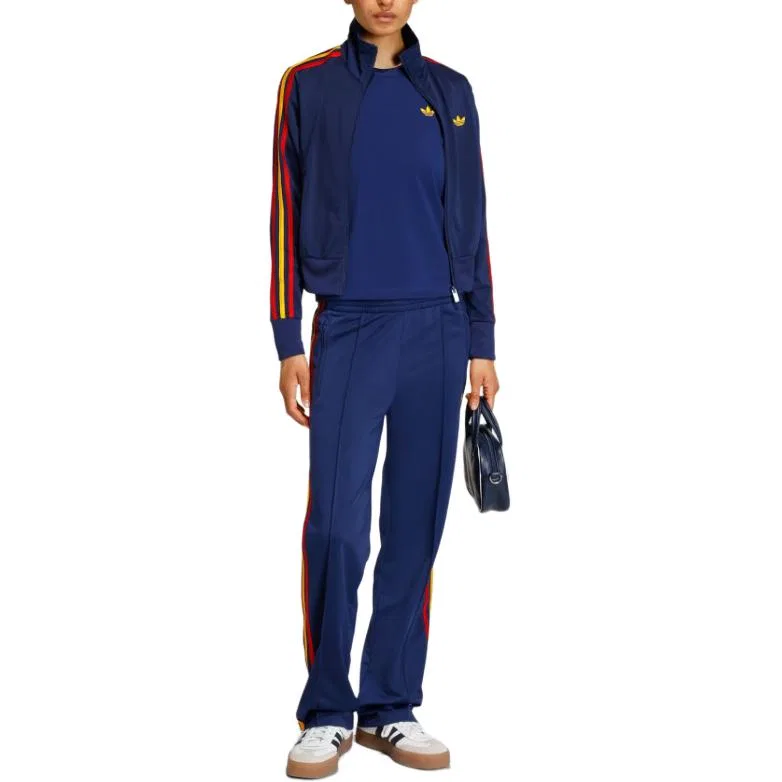 Женская футболка с тремя полосками Adidas Originals, Dark Blue — фото 3