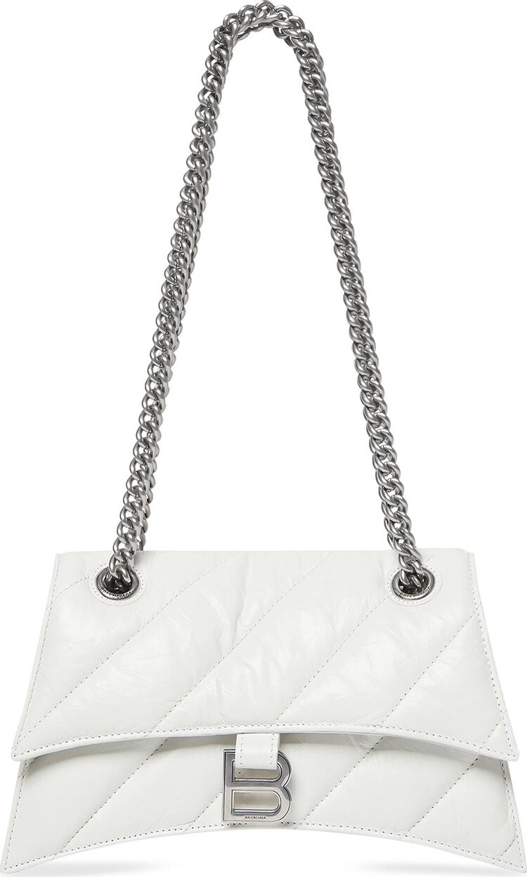 

Сумка Balenciaga Small Crush Chain Bag Optic White, белый
