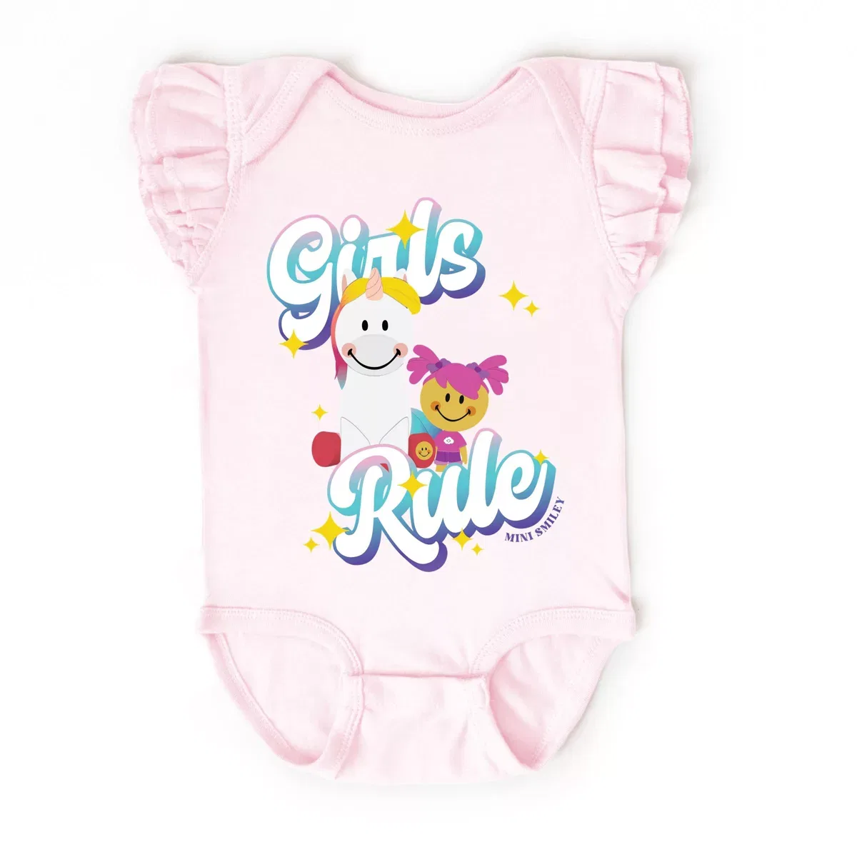 Детский боди-комбинезон с принтом Mini Smiley Girls Rule The Juniper Shop, Ballerina