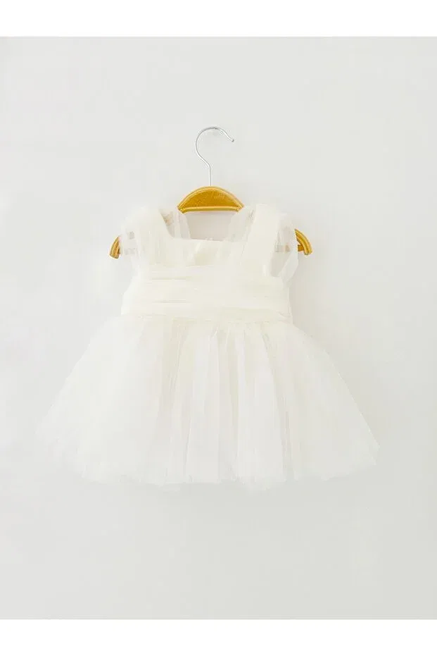 Детское платье для девочек хлопковое Colored Baby, Nude Color