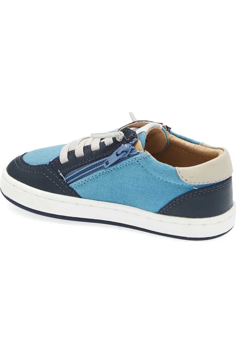 Детские кроссовки на молнии Jet OLD SOLES, Light Denim Canvas/Navy — фото 2