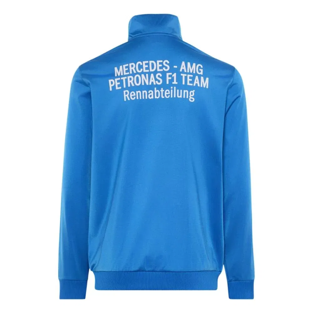 Детская куртка-траксьют с воротником-стойкой Mercedes AMG Petronas F1 Team Blue Wonder Adidas, Blue — фото 2