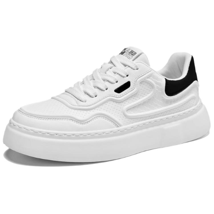 

HLA Износостойкие мужские скейтерские кеды низкие бело-черные, цвет White Black