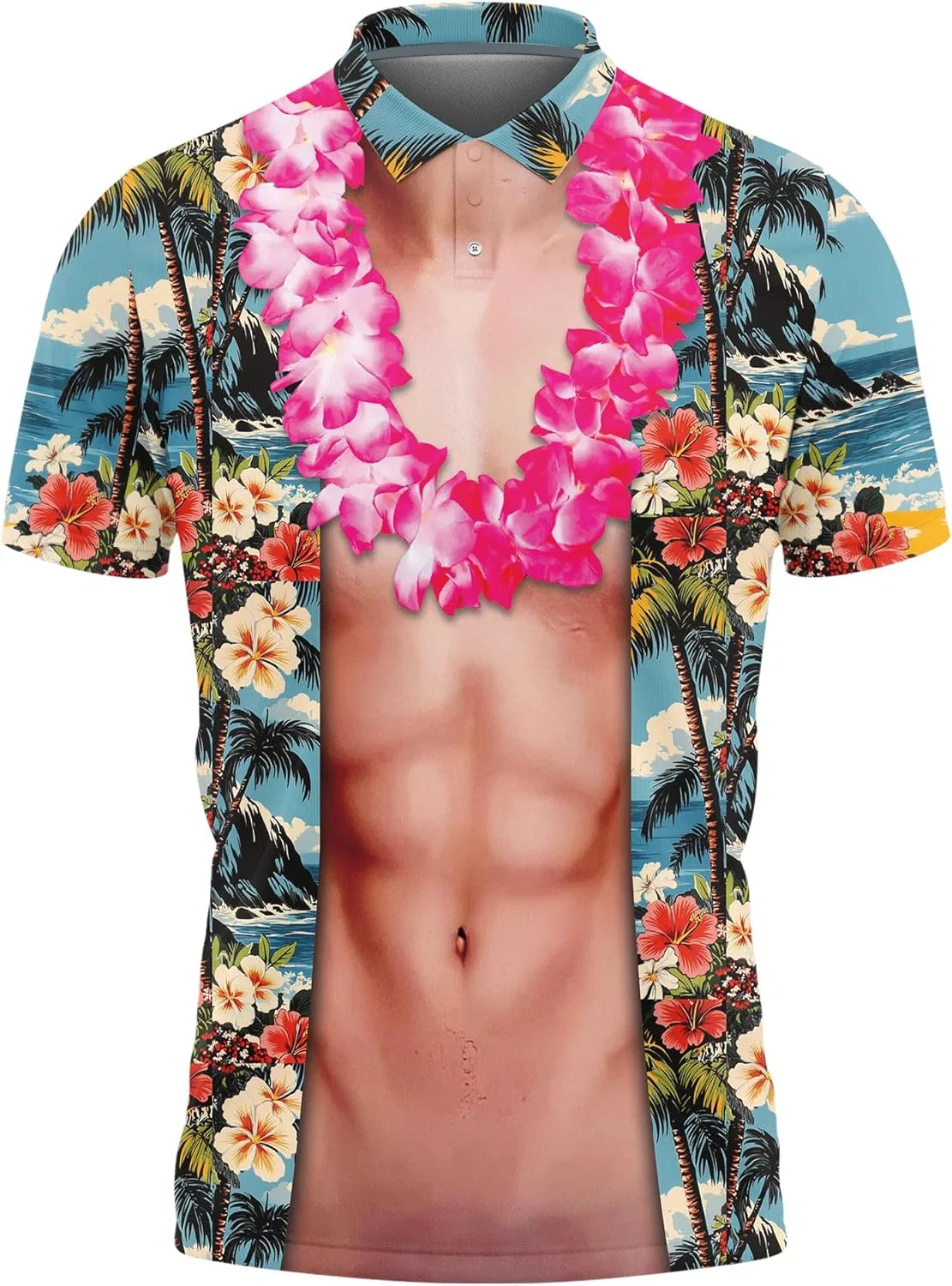 Поло для активного отдыха, 3D Muscle Chest, Abs_09