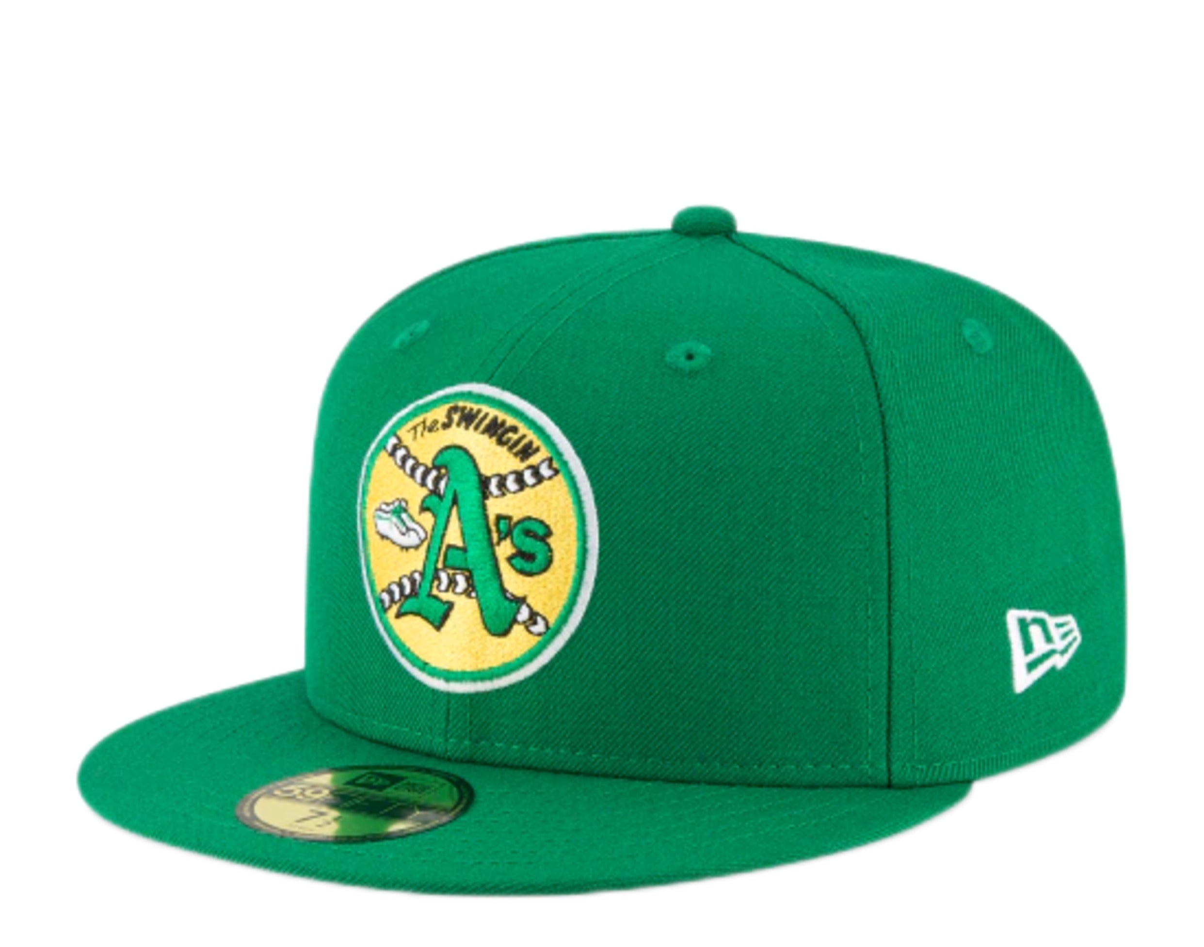 

New Era 59Fifty MLB Oakland Athletics 1971 Cooperstown Fitted Grn Кепка 11590962, зеленый