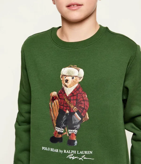 Толстовка regular fit Polo Ralph Lauren, зеленый — фото 4