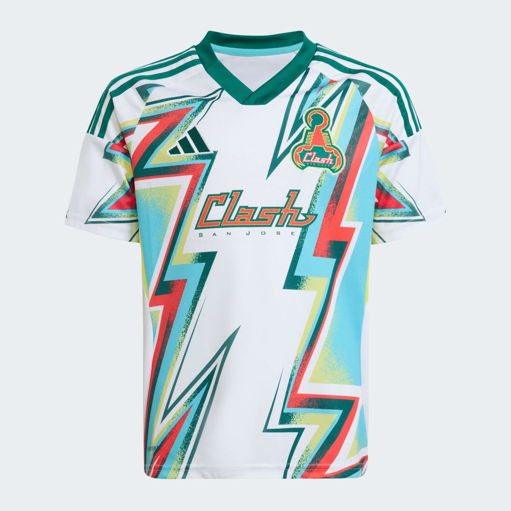 

Джерси Adidas San Jose Earthquakes 2025 Archive Jersey Kids, цвет White/Mls-Sje-Sj5