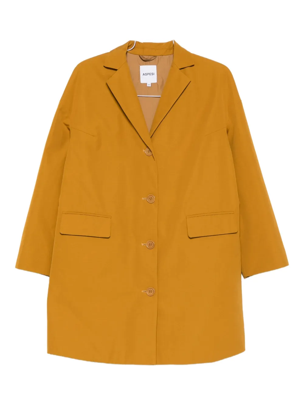 

Пальто с клапанами на карманах и пуговицами Aspesi, желтый