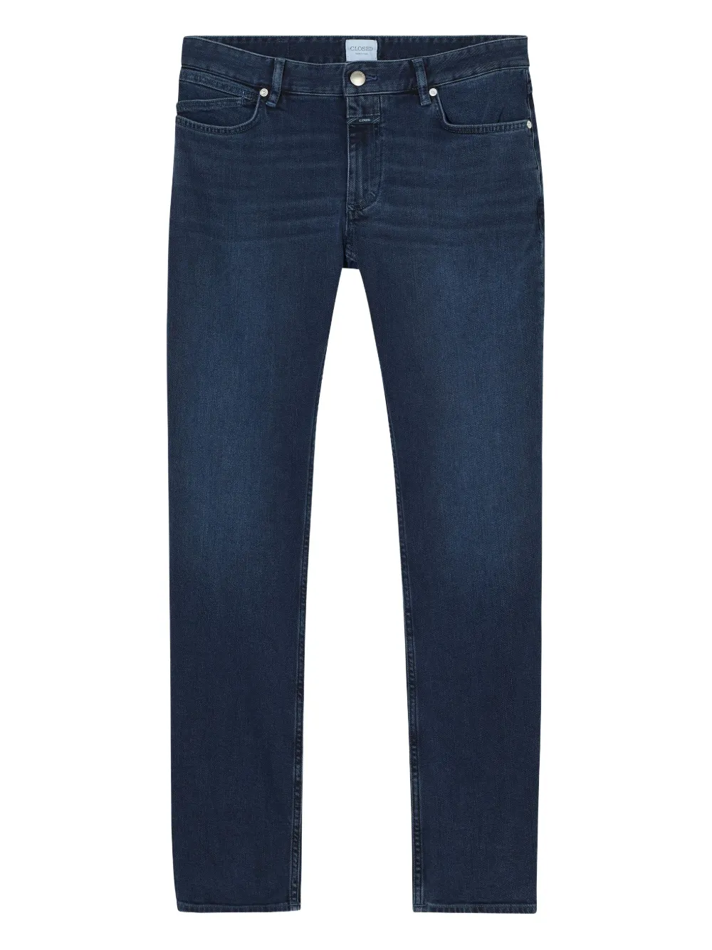 

Джинсы-стрейч из хлопка-стрейч облегающего кроя Closed, синий