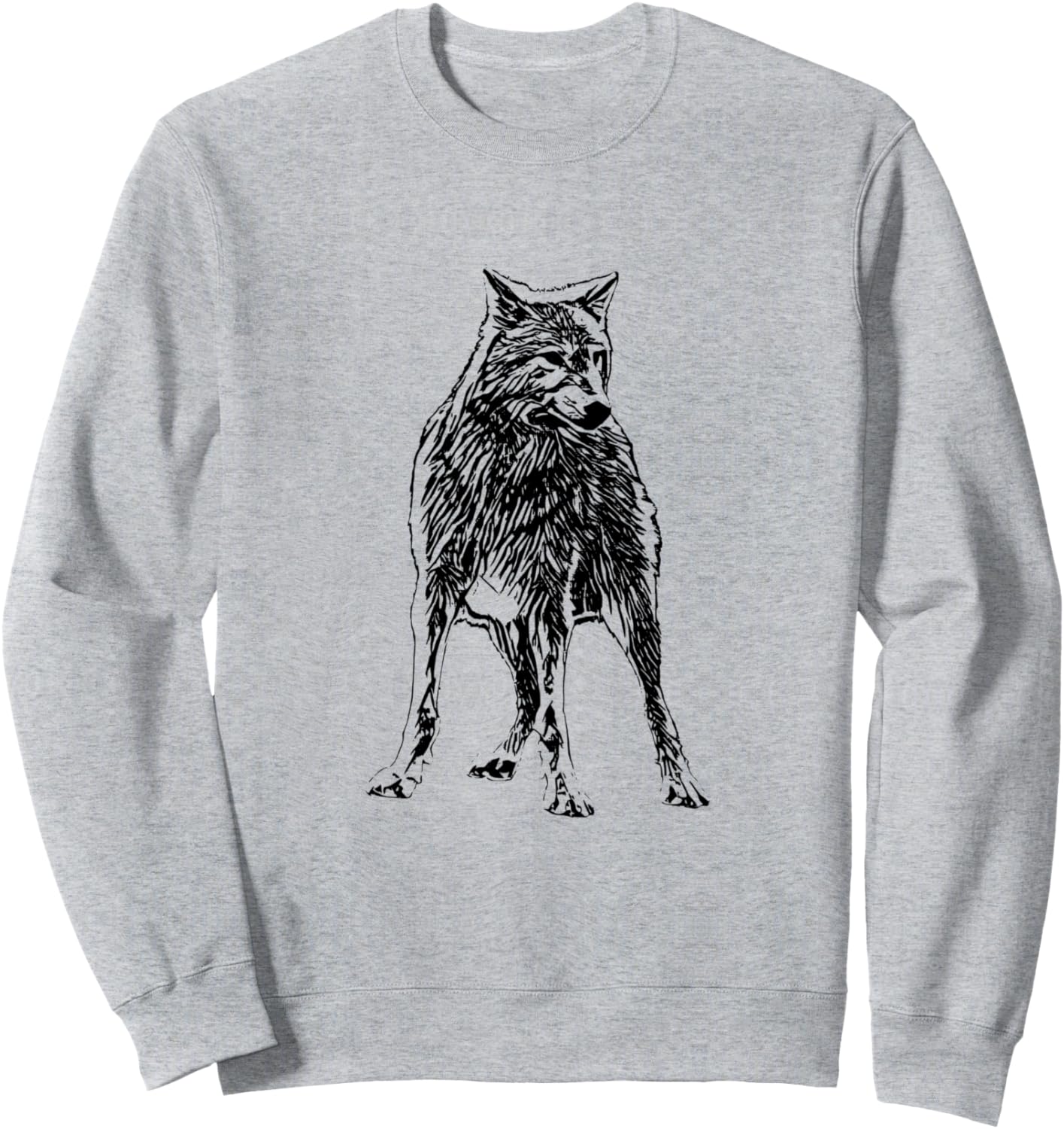 

Толстовка с красочным дизайном на тему «Волк в полнолуние, лунные волки, хищник» Wolf Wolves | Animal Gifts For Christmas And Birthdays, серый
