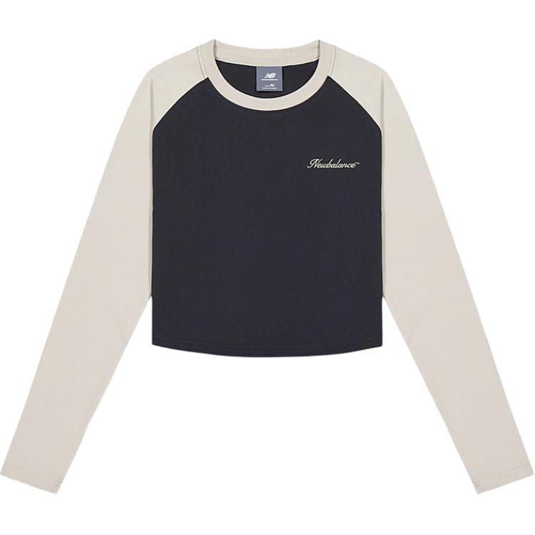 

Футболка с рукавом реглан женская New Balance, темно-синий/серый