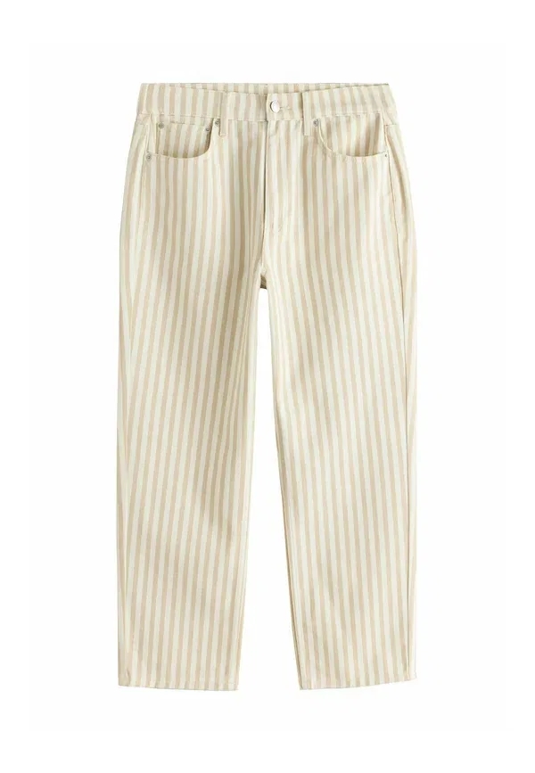 Джинсы Next High rise city straight leg jeans, нейтральный полосатый