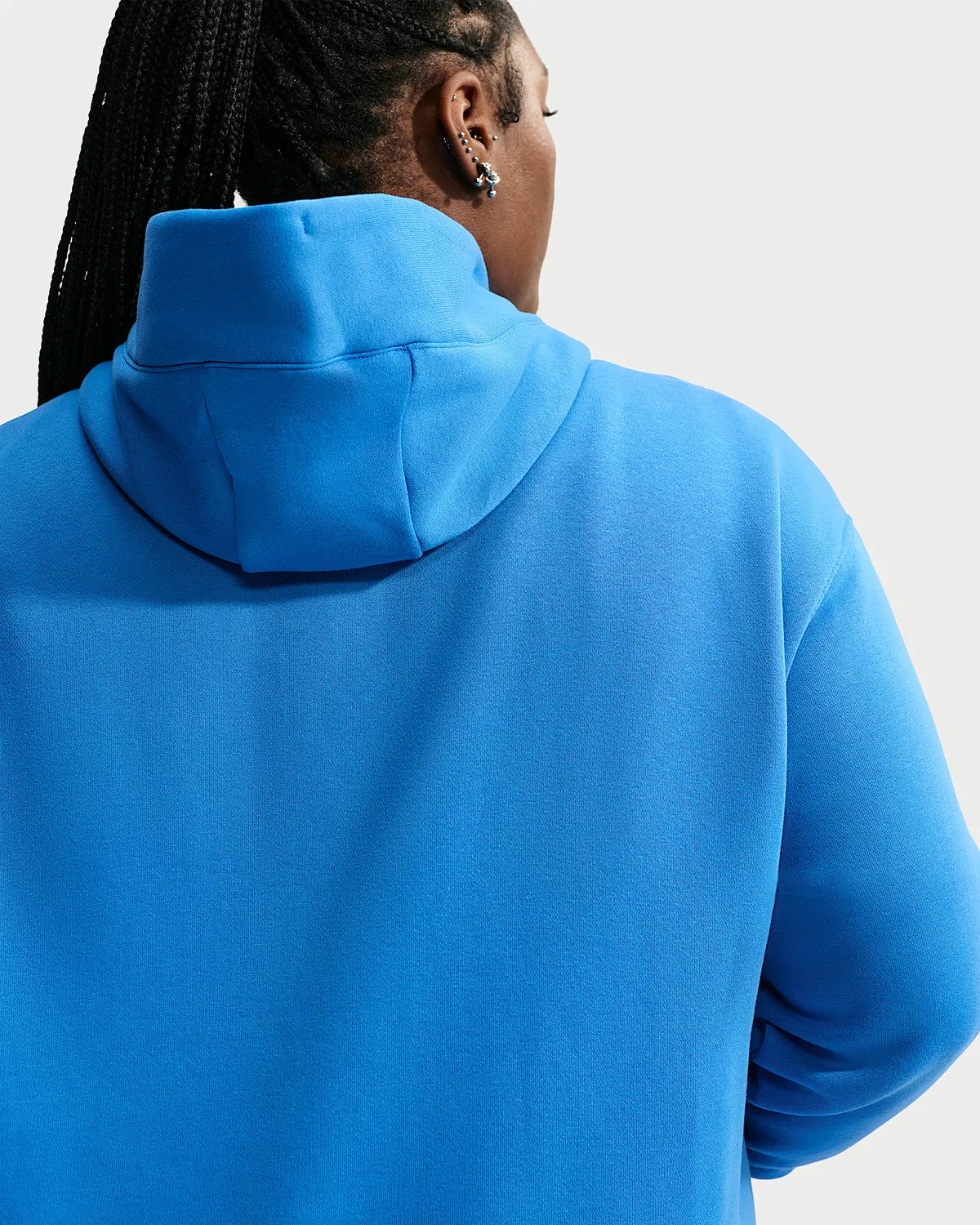 Женский оверсайз худи (большой размер) Nike Sportswear Phoenix Fleece, Light Photo Blue/Sail — фото 2