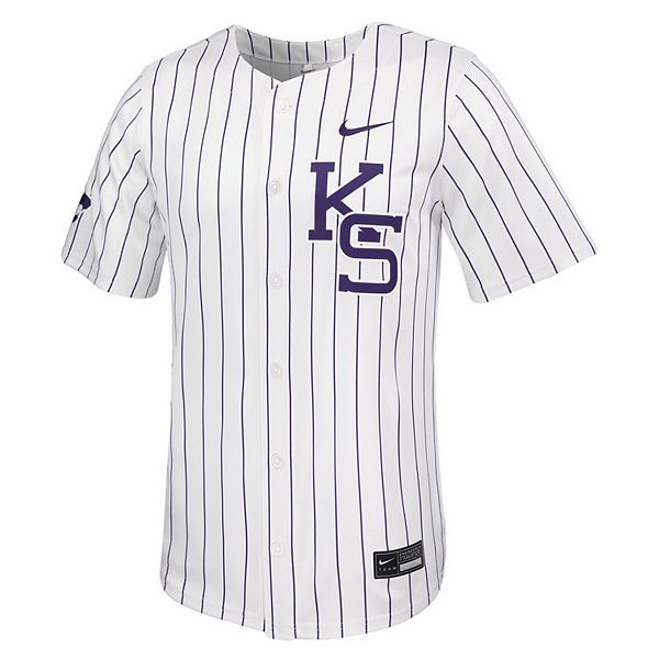Мужская белая бейсбольная футболка kansas state wildcats limited Nike — фото 3