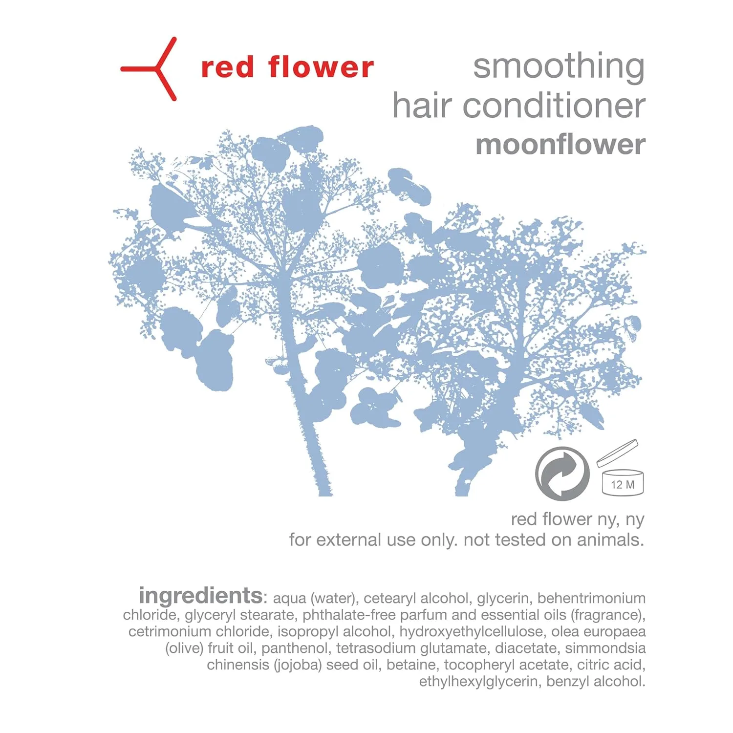 Разглаживающий кондиционер для волос Red Flower Moonflower - увлажняющее средство с витаминами и для контроля пушистости волос для всех типов волос, веганский продукт, без сульфатов, 280 мл. red — фото 2