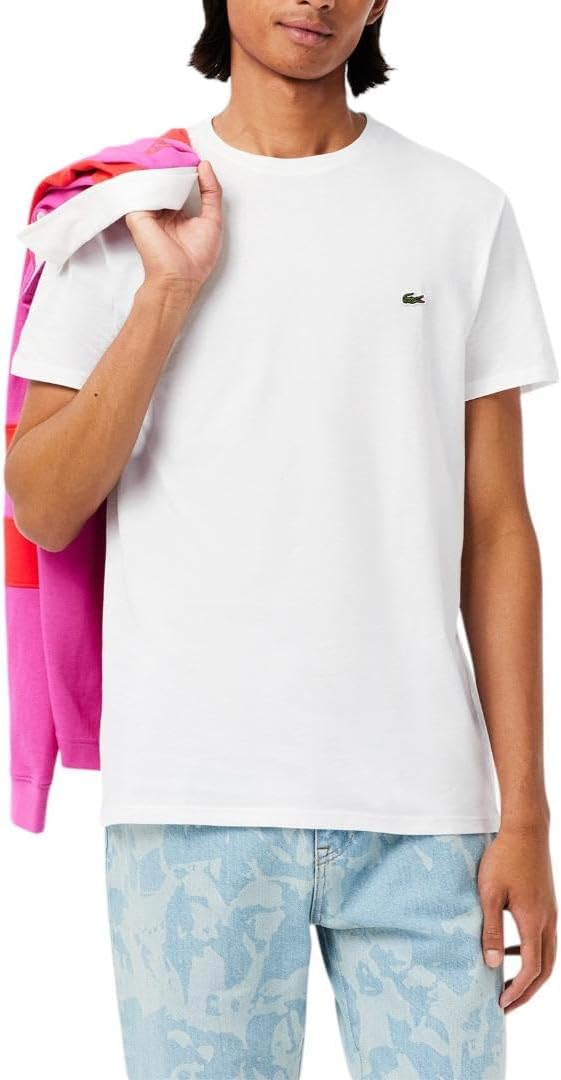 

Мужская футболка Lacoste с коротким рукавом и круглым вырезом из джерси Pima, White, Белый, Мужская футболка Lacoste с коротким рукавом и круглым вырезом из джерси Pima, White