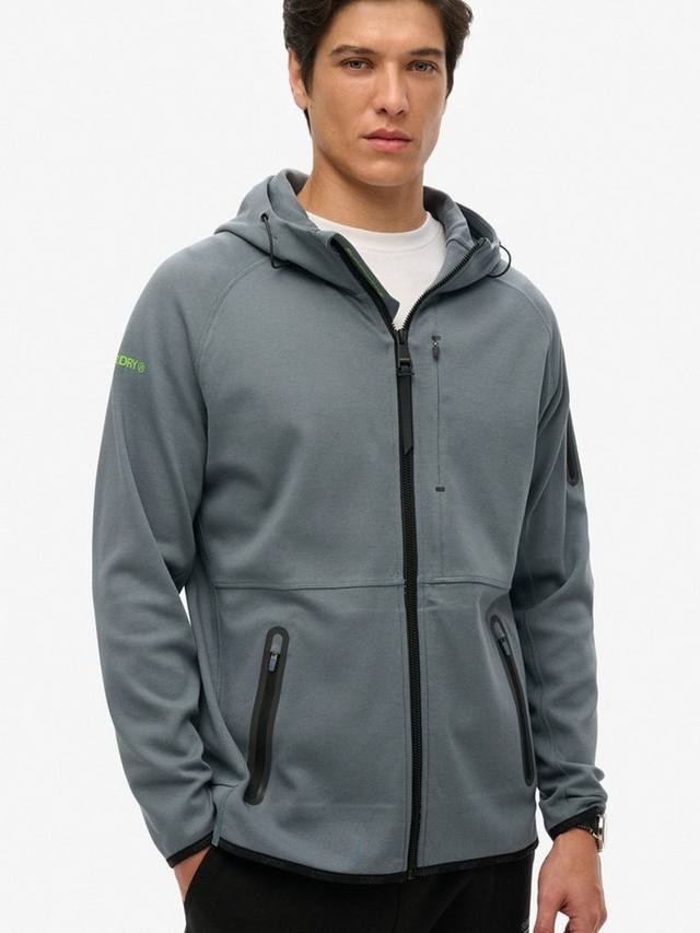 

Толстовка с молнией Tech Logo Loose Superdry, Stormy Weather Blue