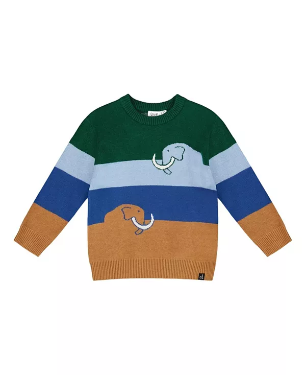 

Детский вязаный свитер с длинными рукавами для малышей Deux Par Deux, синий