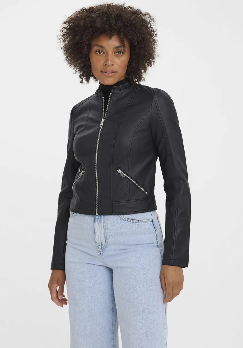 

Куртка из искусственной кожи Vero Moda "VMKHLOEFAVO 22 SHORT COADED JACKET", черный