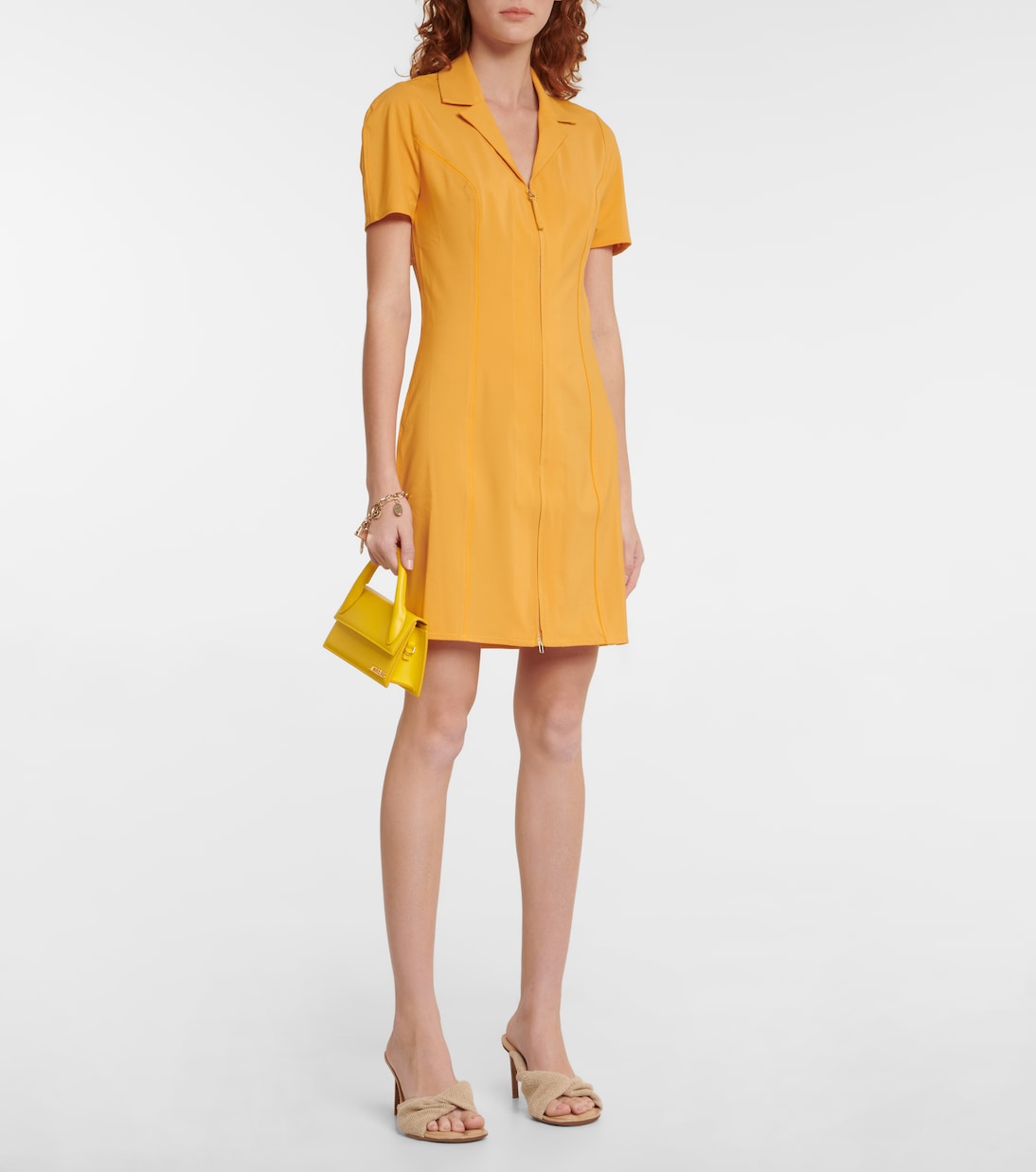 Мини-платье La Robe Tangelo из смесовой шерсти Jacquemus, оранжевый — фото 2