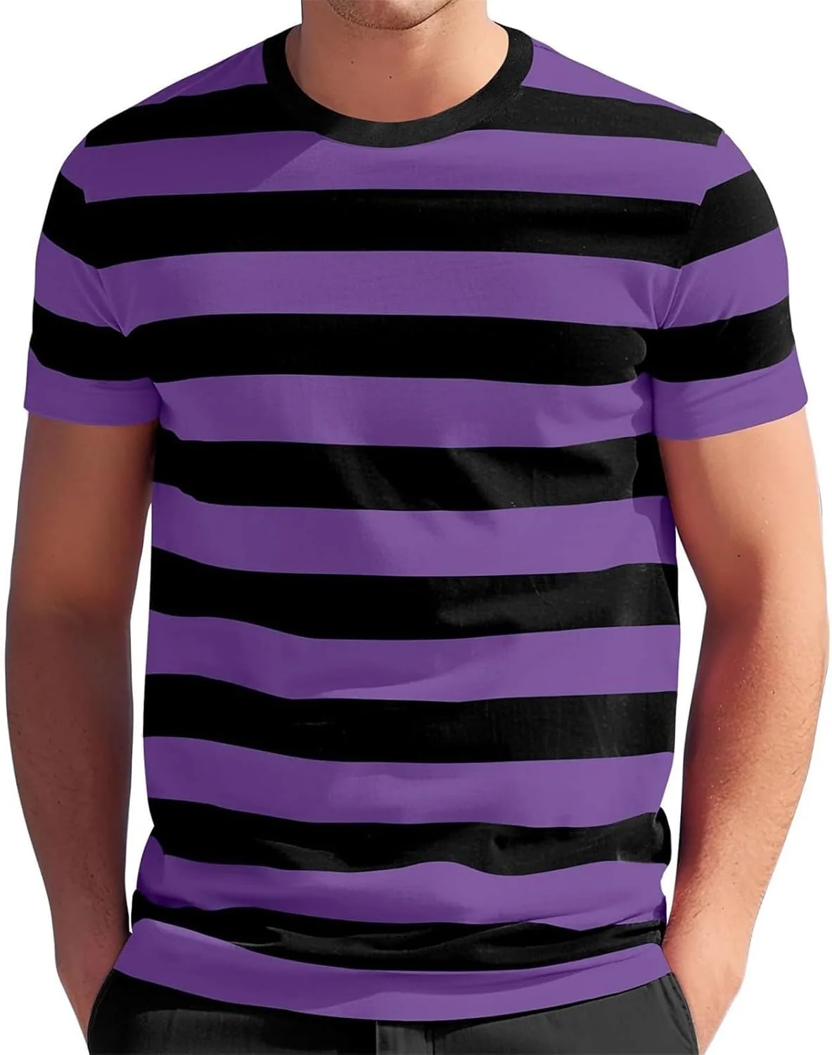 

Футболка мужская полосками Crewneck Short Sleeve Soft Tee YSERB