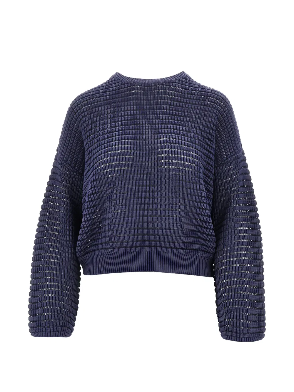 Перфорированный свитер Emporio Armani, синий