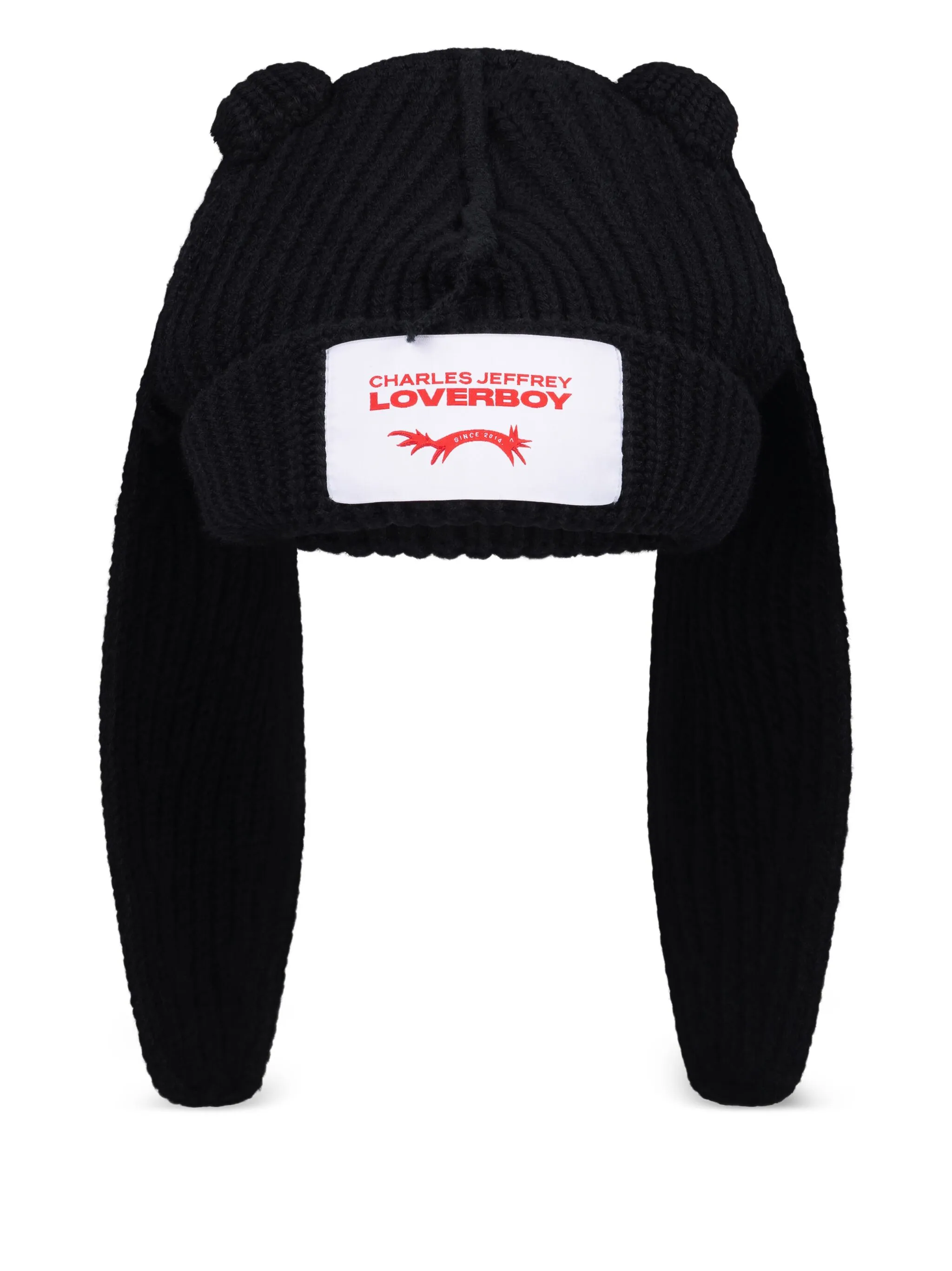 

Шапка бини с ушками Charles Jeffrey Loverboy, черный