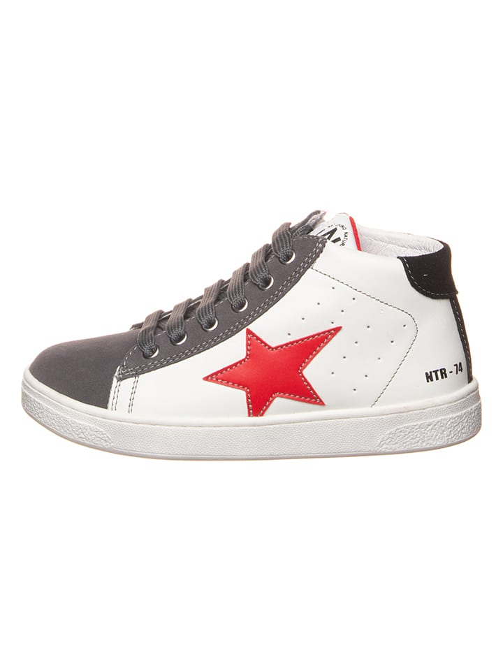 

Высокие кроссовки Naturino Leder-Sneakers Pinn, цвет Weiß/Grau