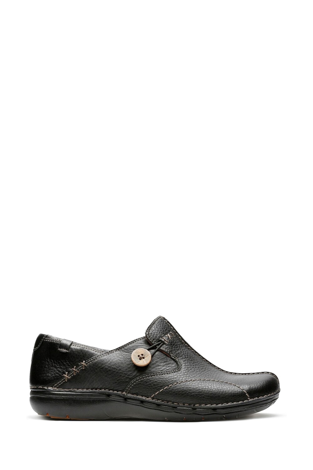 

Туфли широкого кроя Un Loop Clarks, черный