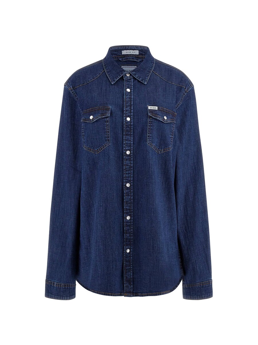 

Повседневная рубашка GUESS Regular fit Button Up Shirt, синий