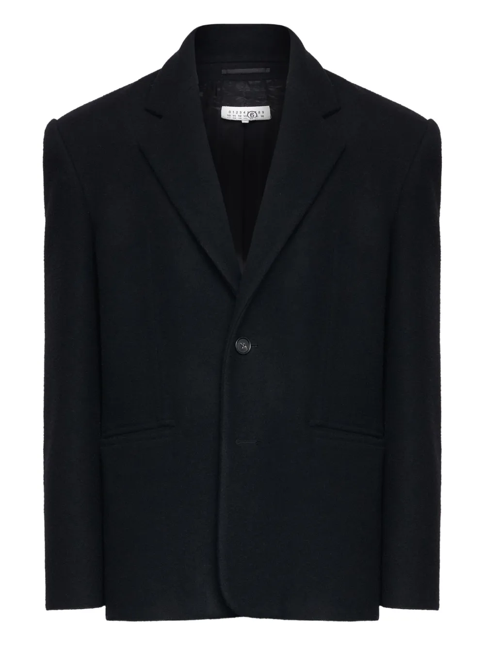 

Блейзер с нашивками на локтях MM6 Maison Margiela, черный