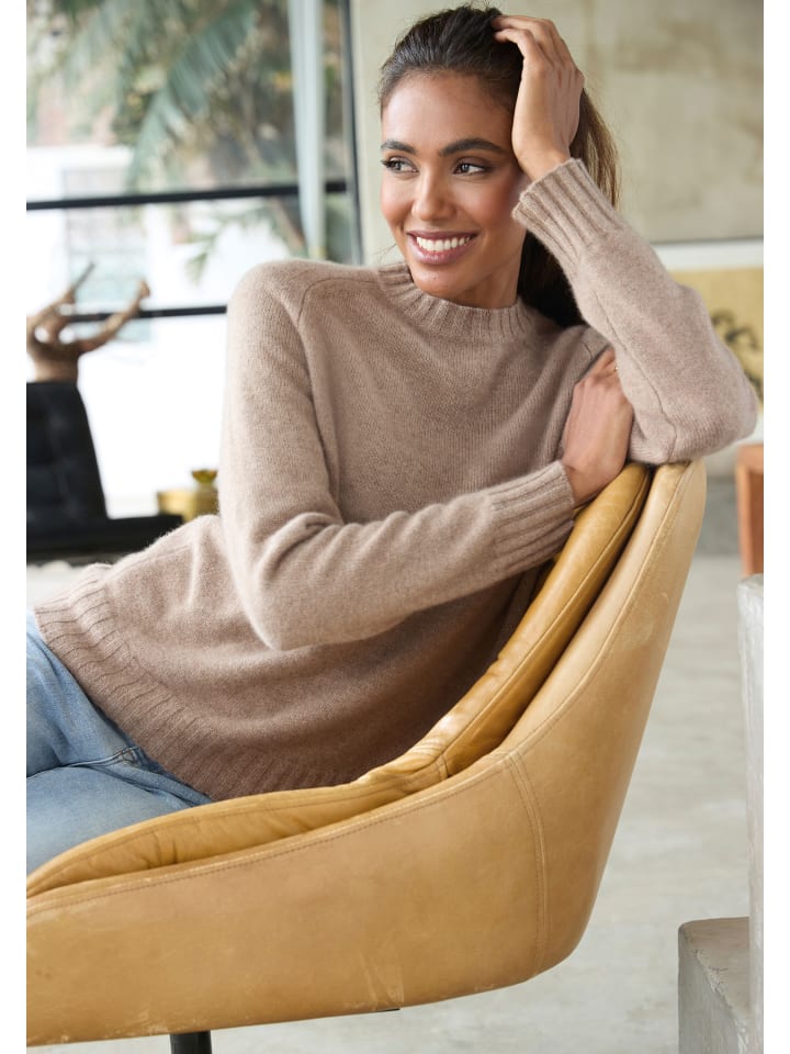 

LASCANA Кашемировый свитер песочного цвета