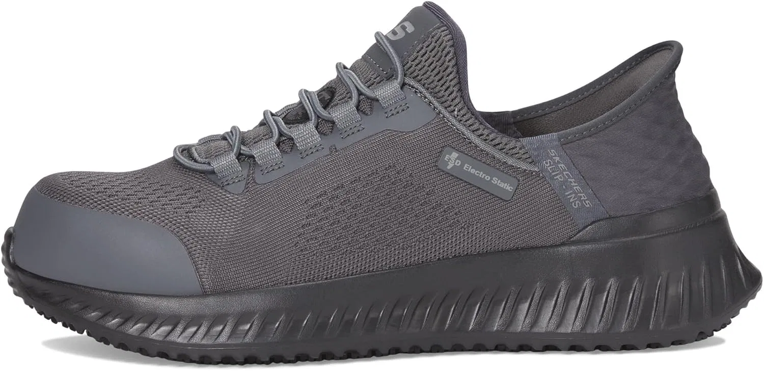 Мужские кроссовки Skechers Tilido ESD Comp Toe, Charcoal — фото 4