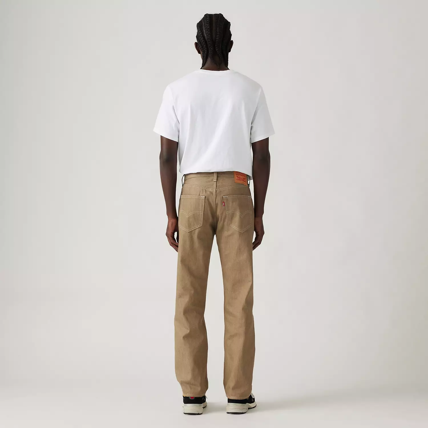 501 Original Shrink-to-Fit мужские джинсы Levi's, цвет Beige - White — фото 4