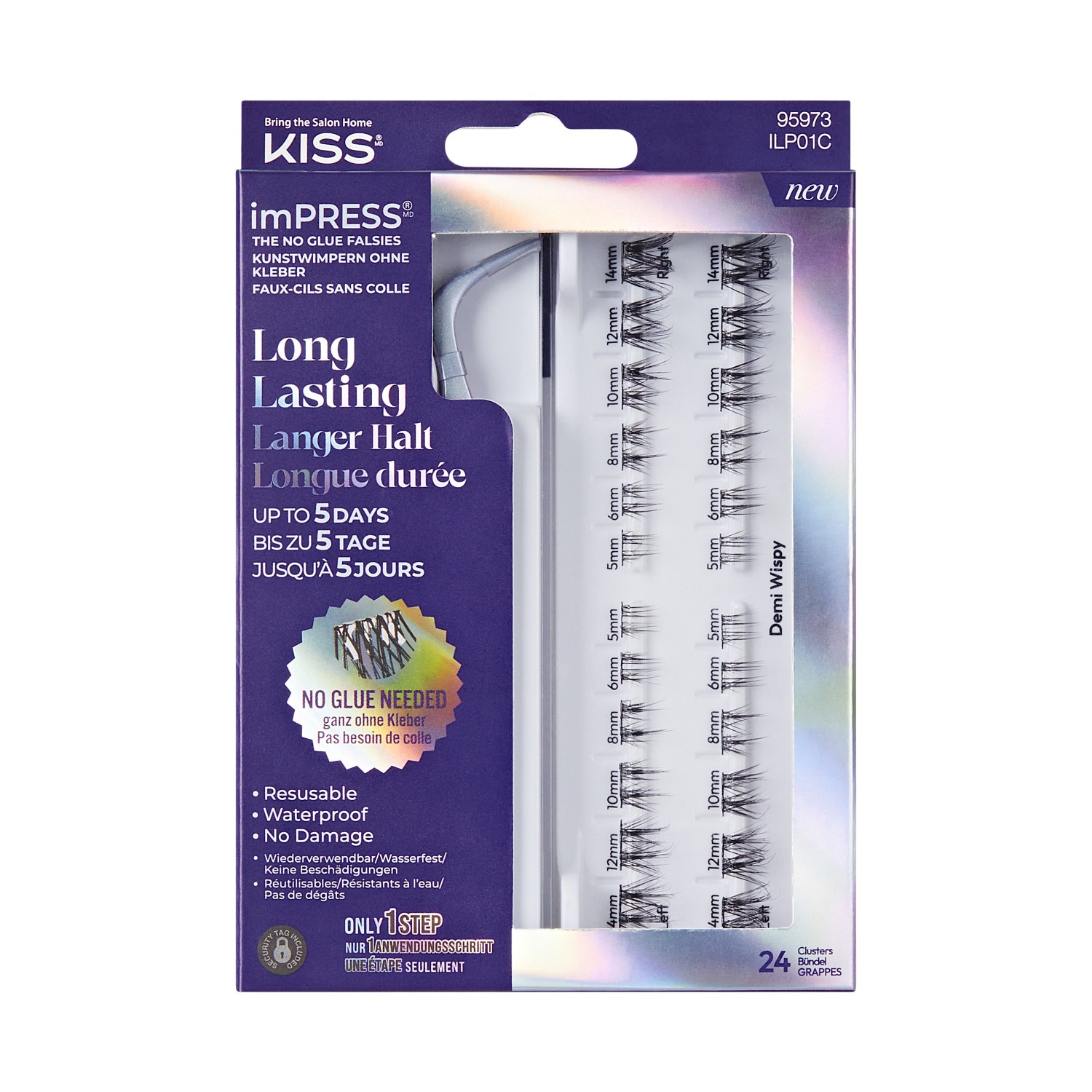 

Искусственные ресницы impress falsies long lasting selbstklebend Kiss, количество 1 шт.