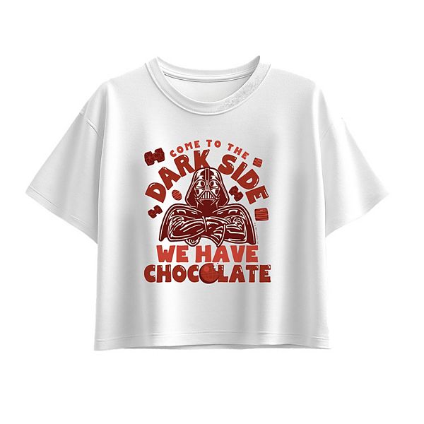 

Футболка Girls 7-16 come to the dark side we have chocolate boxy Star Wars