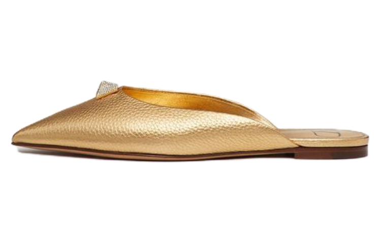 ROMAN STUD Женские Закрытые Тапочки Gold Valentino