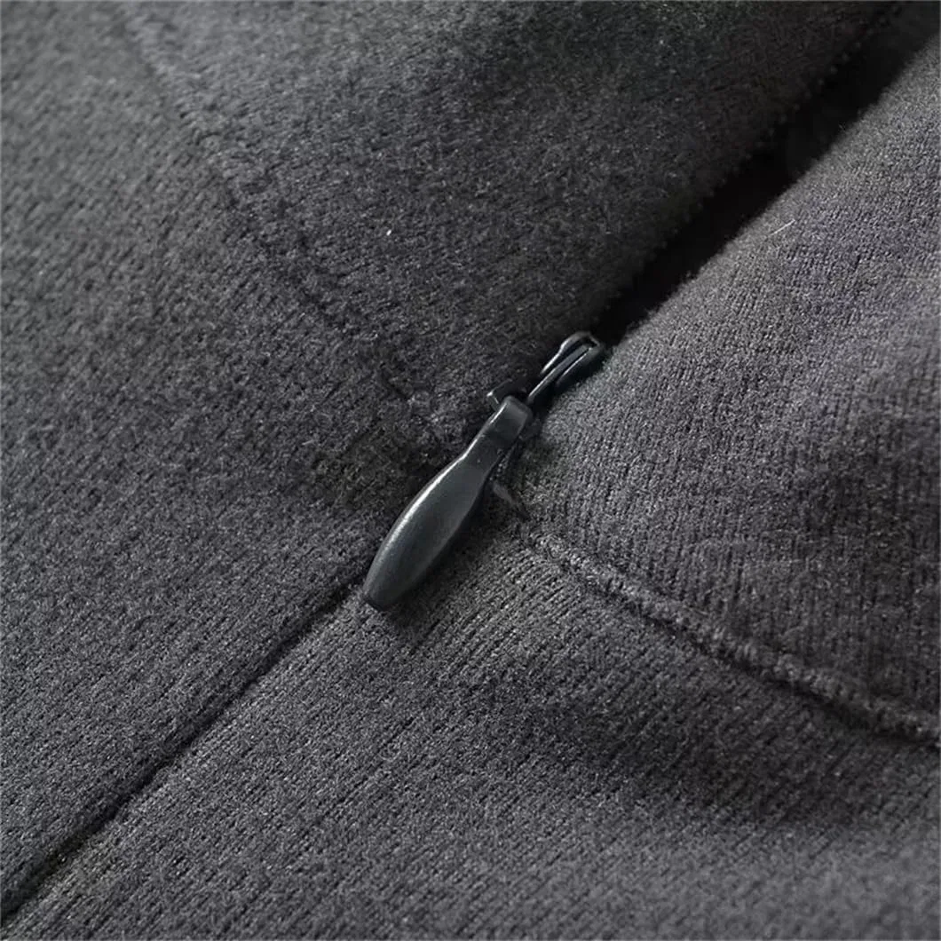 Женская облегающая футболка с воротником-стойкой и молнией, Darkgrey — фото 3