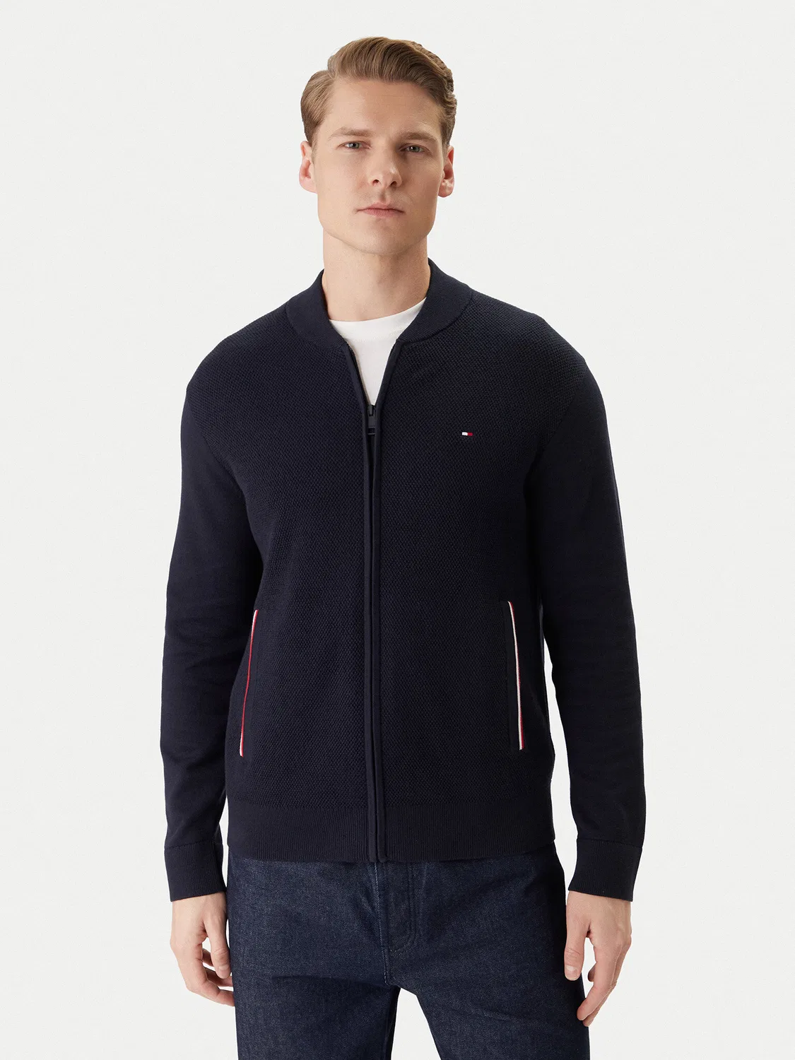 Мужской кардиган стандартного кроя Tommy Hilfiger, темно-синий