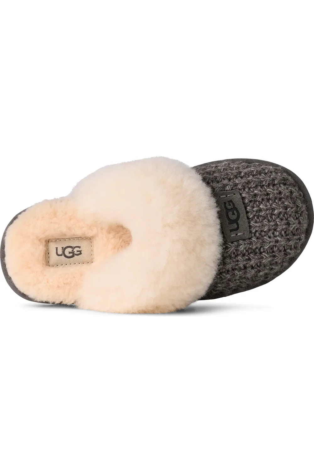 Тапочки детские вязаные с подкладкой из UGGplush Cozy Knit II UGG, Charcoal — фото 4