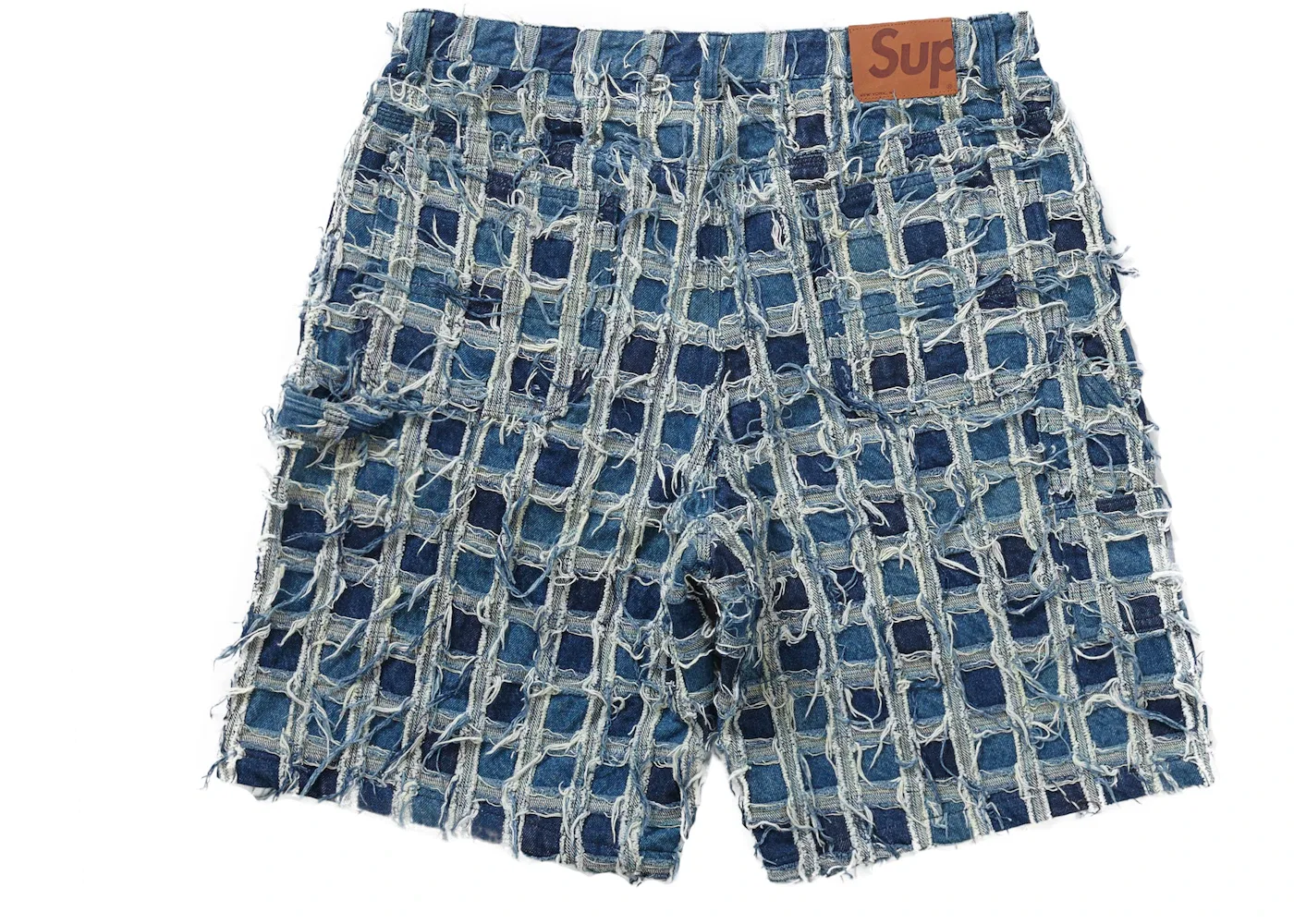 Мужские шорты с потертостями и заплатками Supreme Short, Washed Blue — фото 2