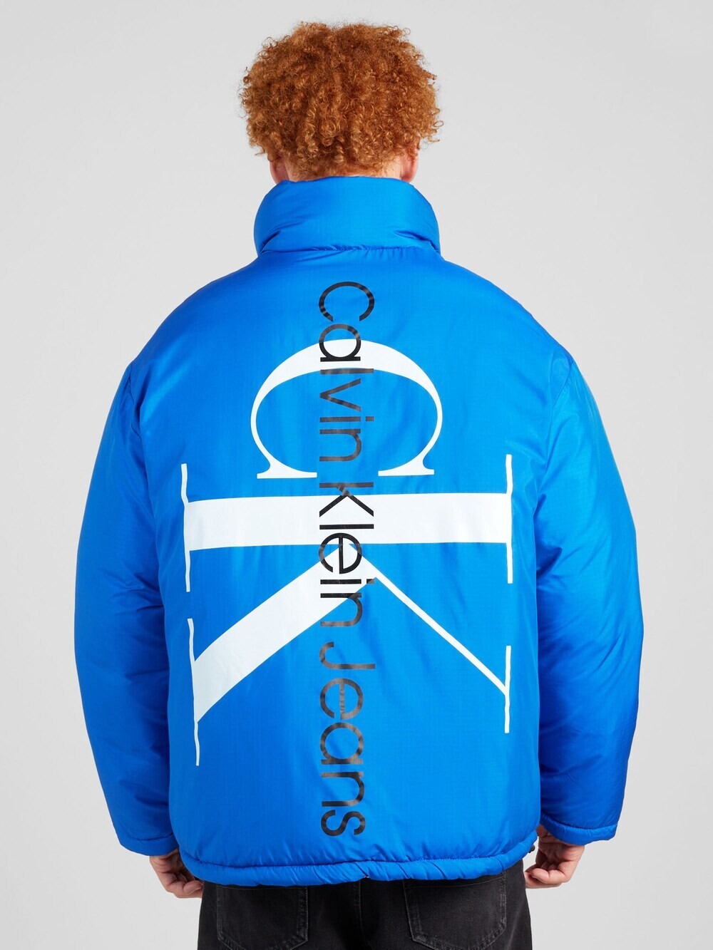 Межсезонная двусторонняя куртка Calvin Klein Reversible 90s, лазурный (размер М) — фото 3