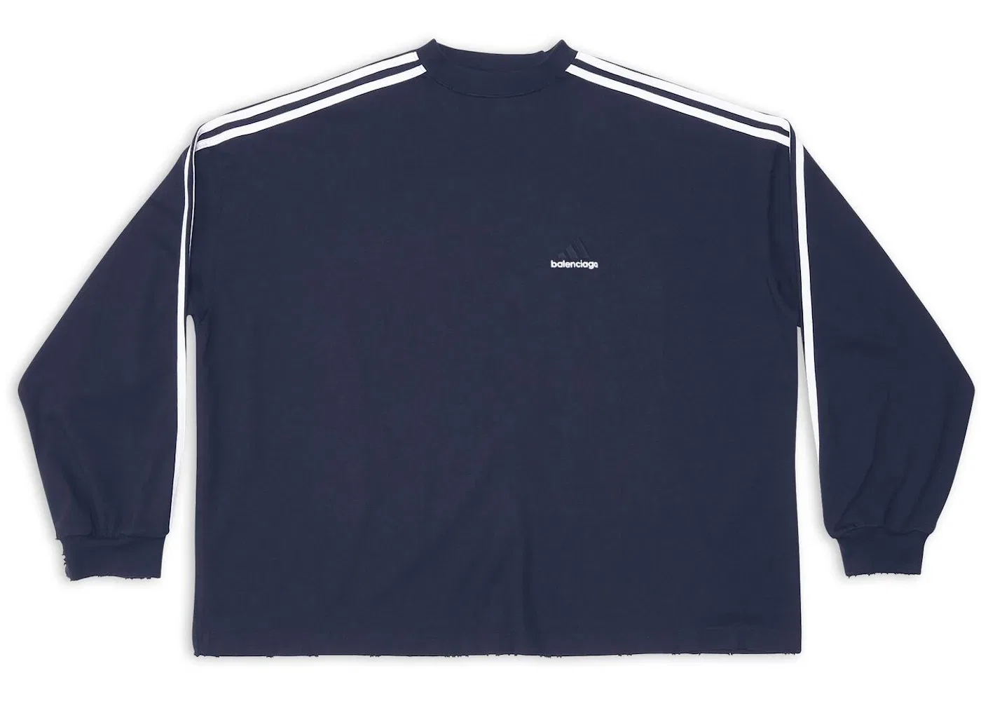 Мужская футболка с длинным рукавом Balenciaga x Adidas Long Sleeve T-Shirt, Navy