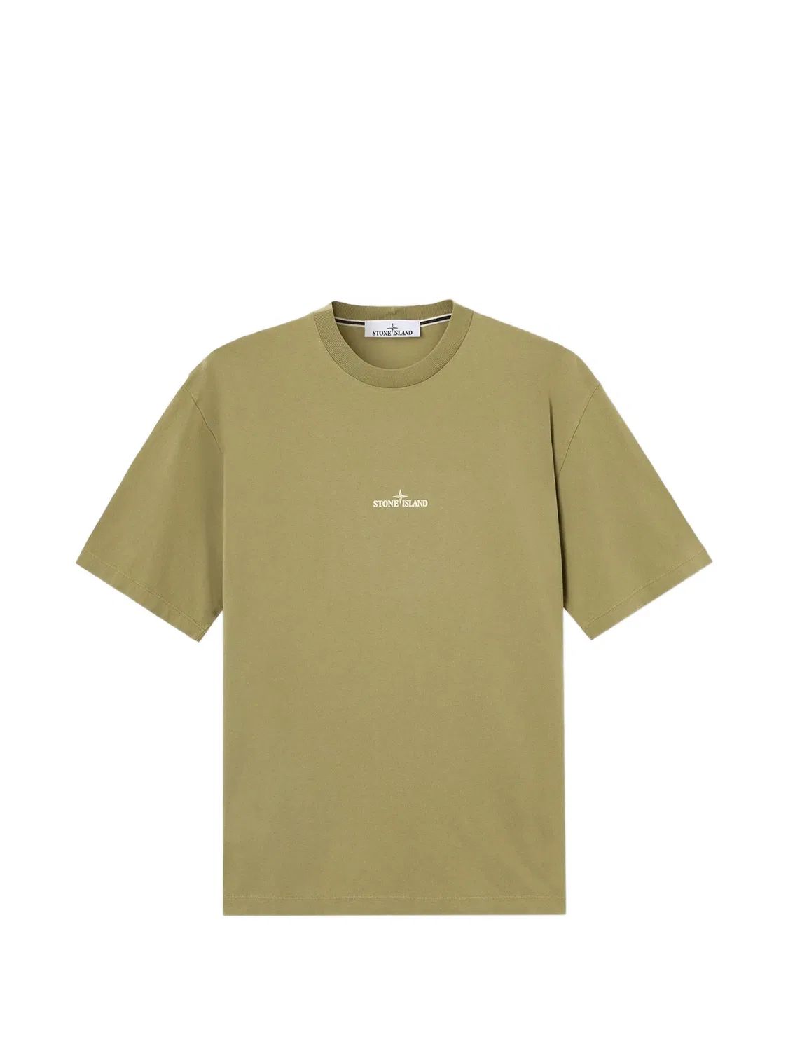 Футболка с логотипом - зеленая Stone Island, зеленый