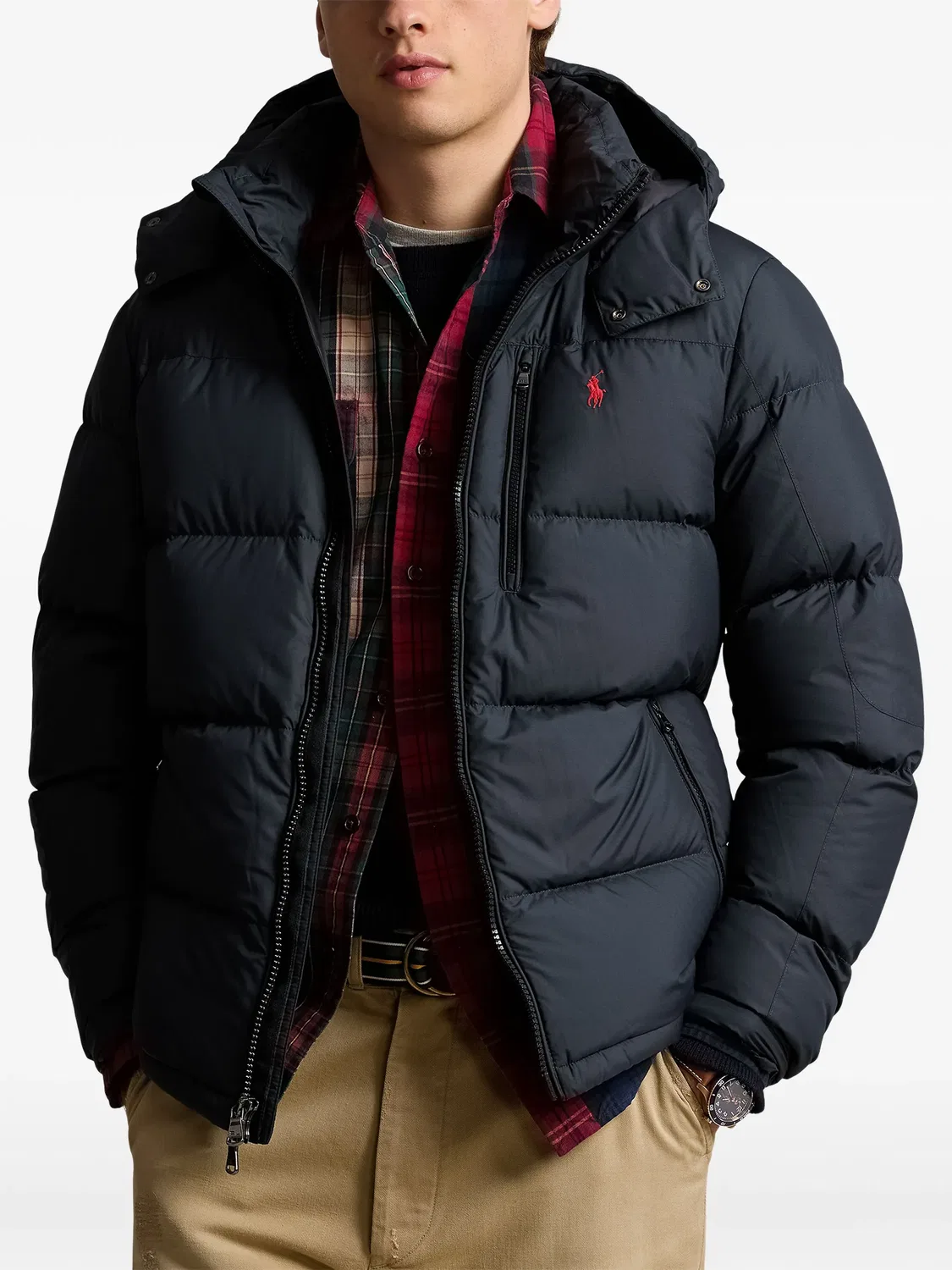 Polo Ralph Lauren Стеганая куртка с капюшоном, синий — фото 2